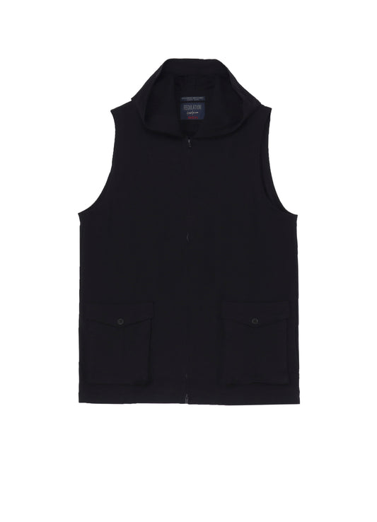 REGULATION JERSEY HOODED ZIPPER VEST