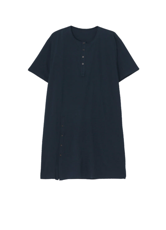 COMBED JERSEY HENRY NECK SHORT SLEEVE T