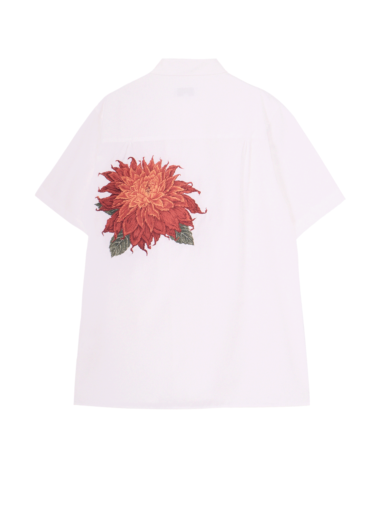 yohji yamamotoアシメントリーチュニック DAHLIA EMBROIDERY SHIRT ORANGE – THE SHOP YOHJI YAMAMOTO