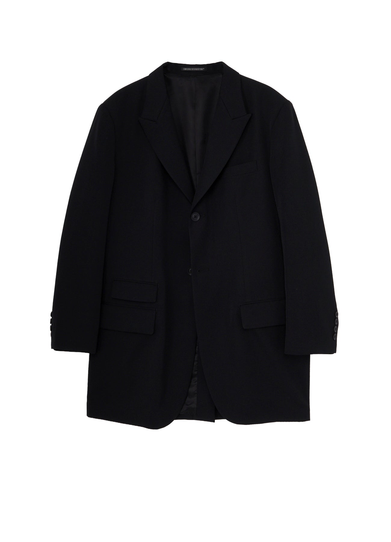 WOOL GABARDINE 2BUTTONS FLAP JACKET – THE SHOP YOHJI YAMAMOTO
