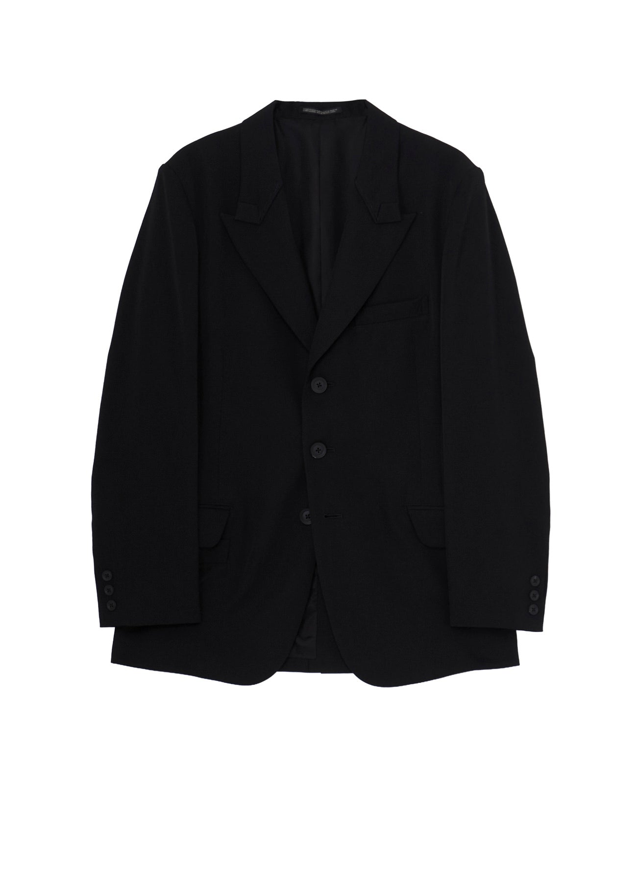 WOOL GABARDINE STITCH LAPEL JACKET – THE SHOP YOHJI YAMAMOTO