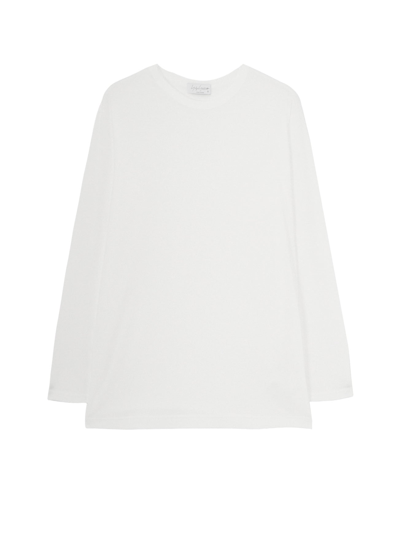 SOFT SINGLE JERSEY ROUND NECK LS TEE 白 SOFT SINGLE JERSEY ROUND NECK LS TEE – THE SHOP YOHJI YAMAMOTO