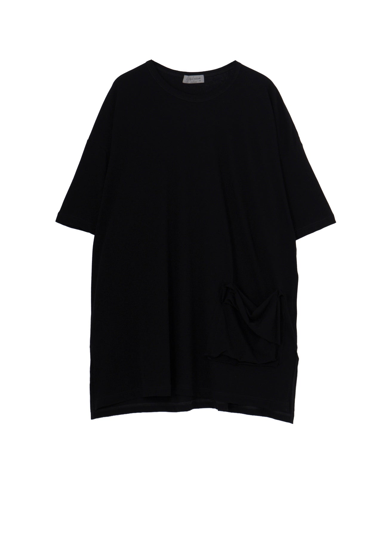 HARD TWISTED SINGLE JERSEY POCKET SIDE SLIT SHORT SLEEVE T – THE