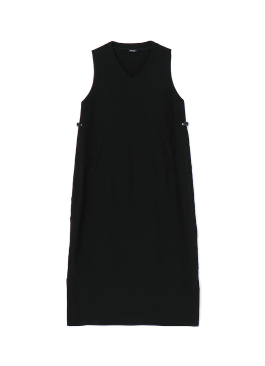 DOUBLE SATIN SIDE GATHERS DRESS