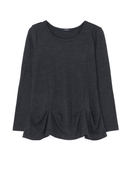 SOFT WOOL TOP WITH DARTS