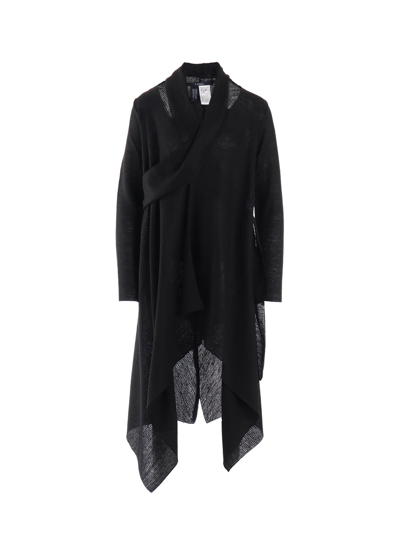 DROP-STITCH STRIPES SCARF DETAIL LONG CARDIGAN B – THE SHOP YOHJI