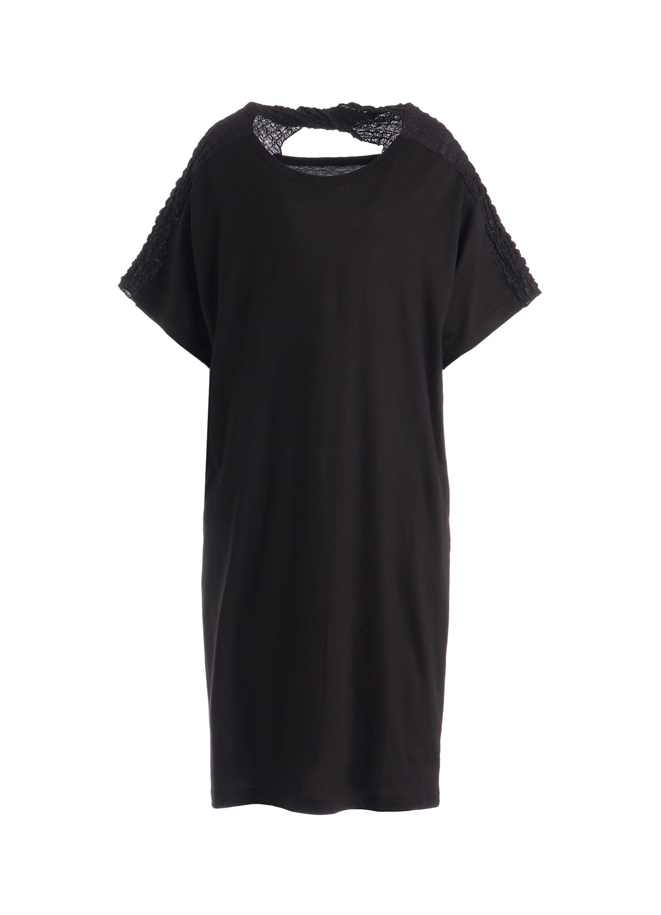 SINGLE JERSEY+SHRINKED LACE BACK TWIST DETAIL DRESS – THE SHOP