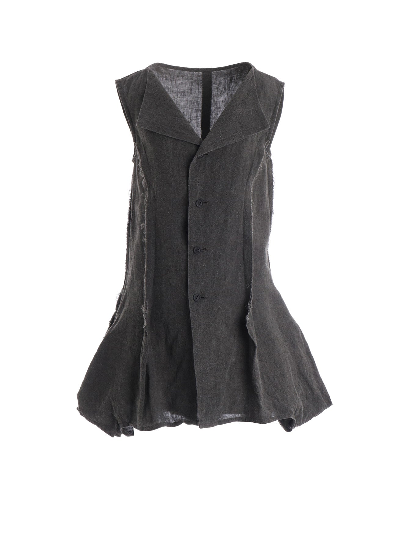 INK DYED LAWN HEM DETAIL VEST – THE SHOP YOHJI YAMAMOTO
