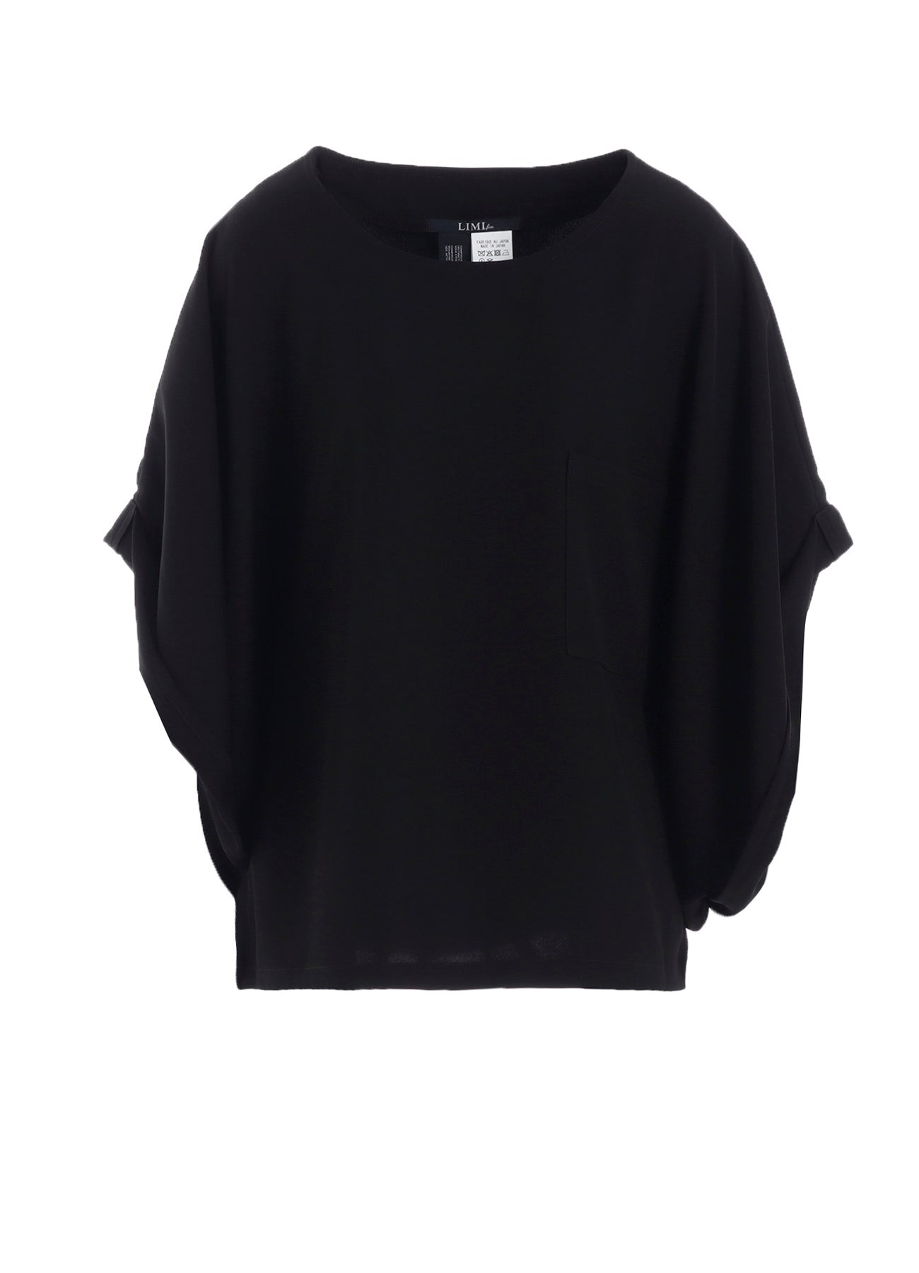 HEYON へヨン　shishu blouse black DOUBLE SATIN DOLMAN SLEEVE BLOUSE A – THE SHOP YOHJI YAMAMOTO