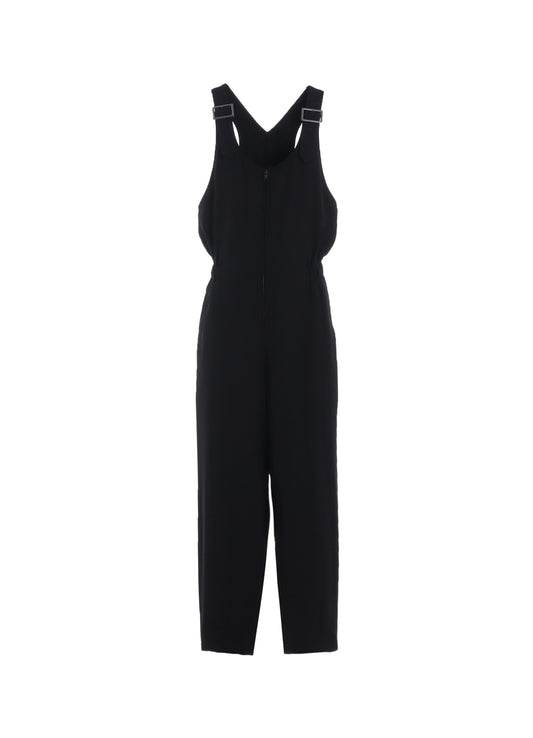 DOUBLE SATIN FRONT ZIP OVERALL