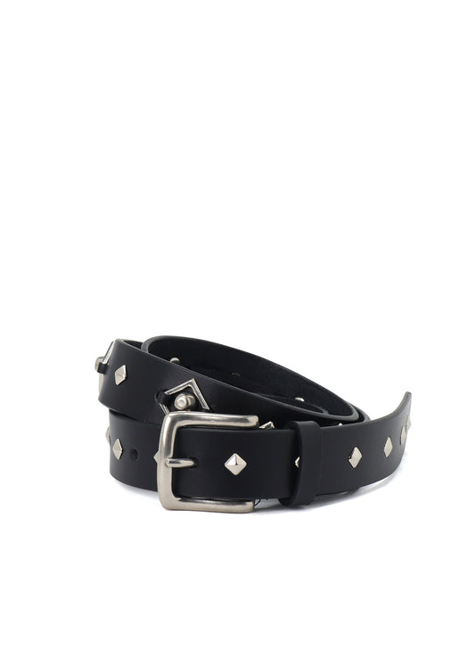 OIL TANNED LEATHER SQUARE DOTS BELT
