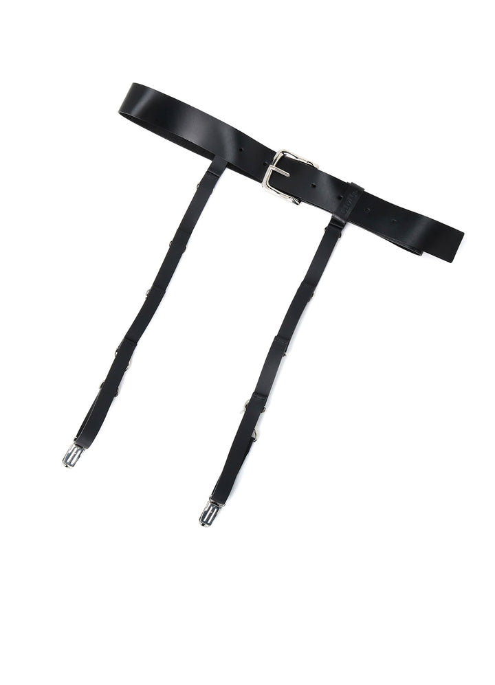 MATTE GLASS LEATHER HARNESS BELT