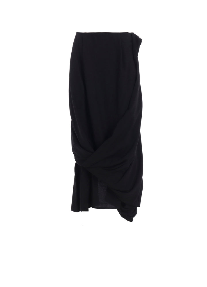 MILLED GABARDINE TWIST SKIRT