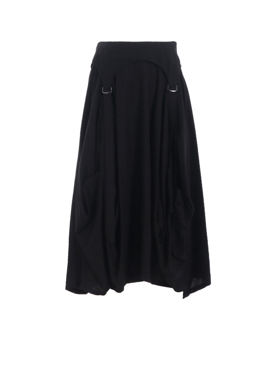 POPLIN SKIRT WITH D-RINGS