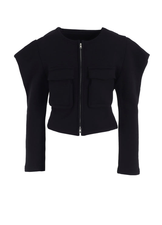 COTTON TIGHT FLEECE LINING SLEEVE PUFF JACKET