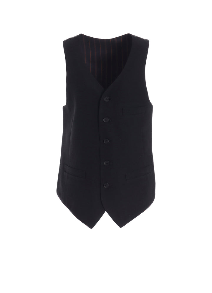 MILLED GABARDINE DARTS VEST