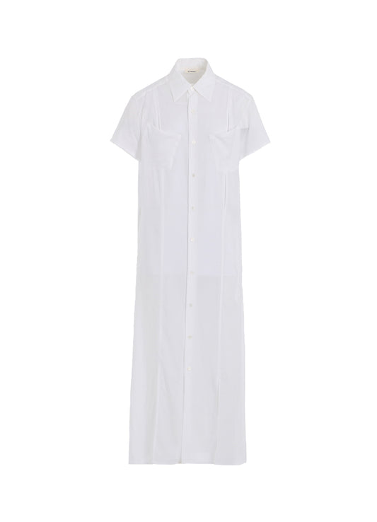 SOFT LAWN HALF SLEEVE SLIT DRESS
