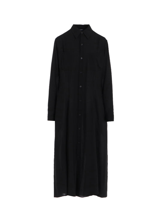 SOFT LAWN FLARED SLIT DRESS