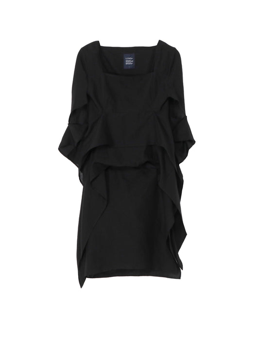 CLEAR LAWN SPIRAL SLEEVE DRESS