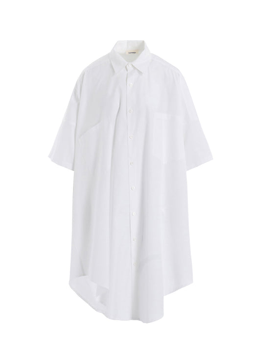 100/2 BROAD COTTON ASYMMETRY SHIRT