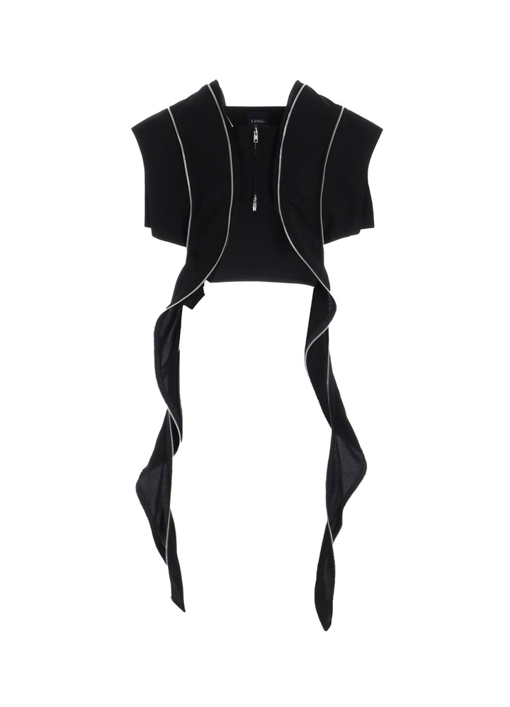 HARD TWIST GABARDINE SPIRAL ZIP JACKET