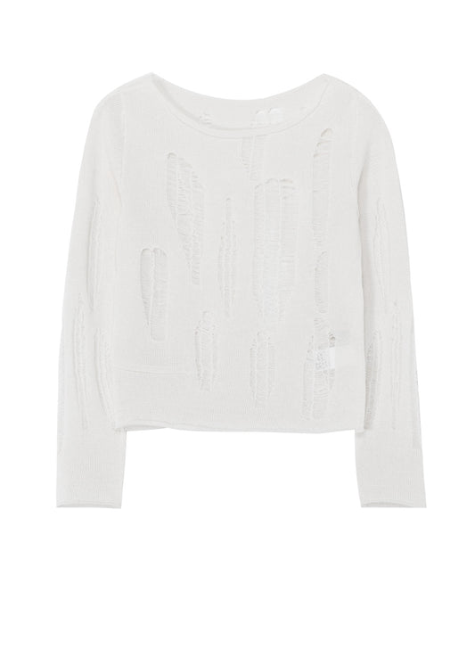CRUSH PLAIN STITCH CRUSHED SWEATER