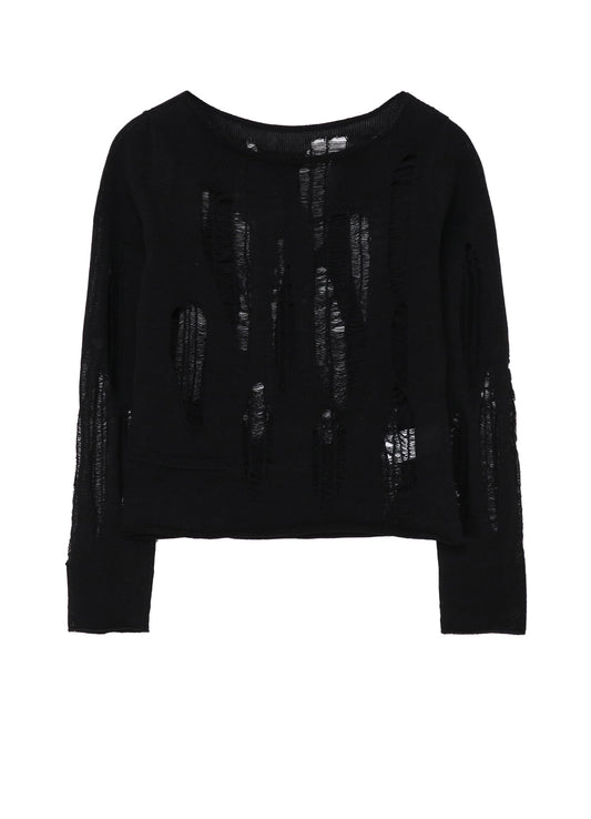 CRUSH PLAIN STITCH CRUSHED SWEATER
