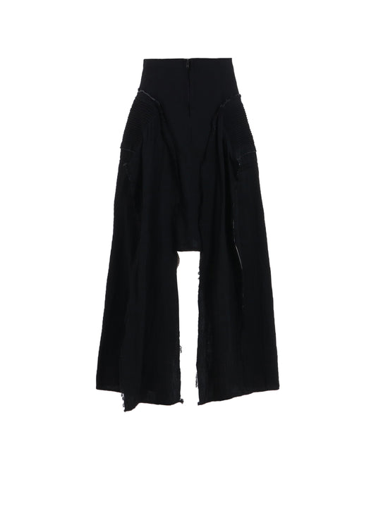 LIGHT DENIM GATHERED SKIRT