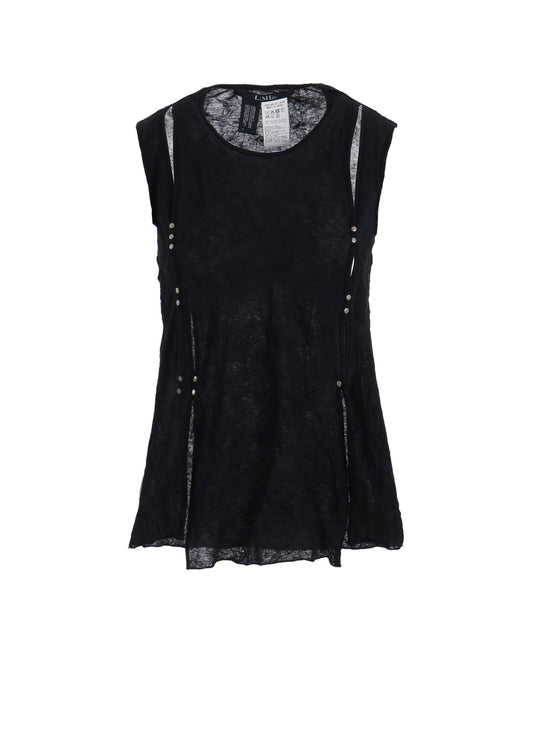 WASHER PLAIN STITCH SLIT TANK TOP