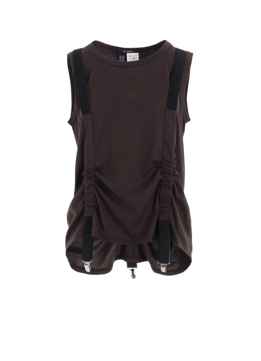 PLAIN STITCH SUSPENDER TANK TOP