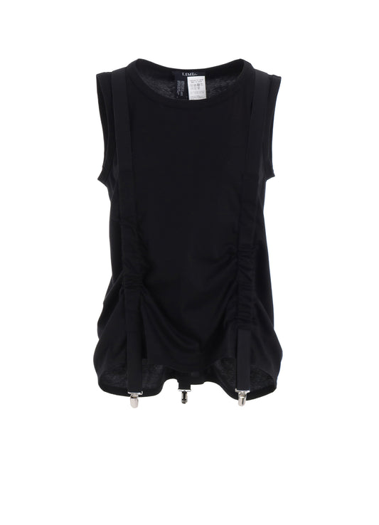 PLAIN STITCH SUSPENDER TANK TOP
