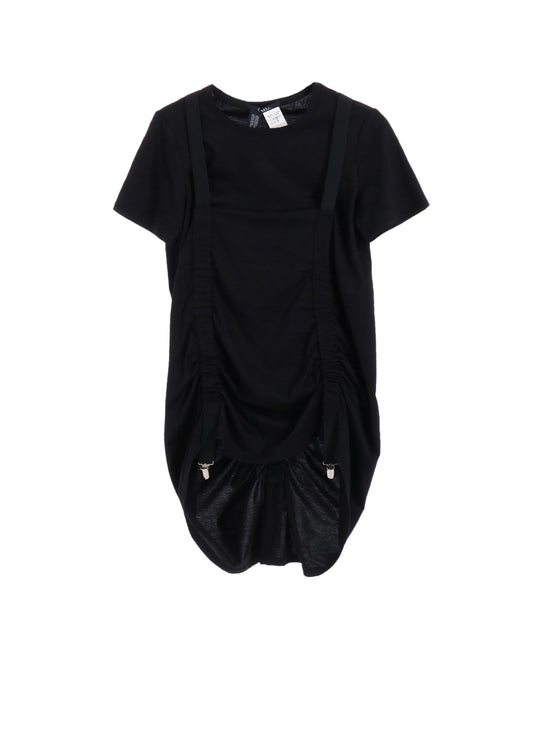 PLAIN STITCH SUSPENDER T-SHIRT