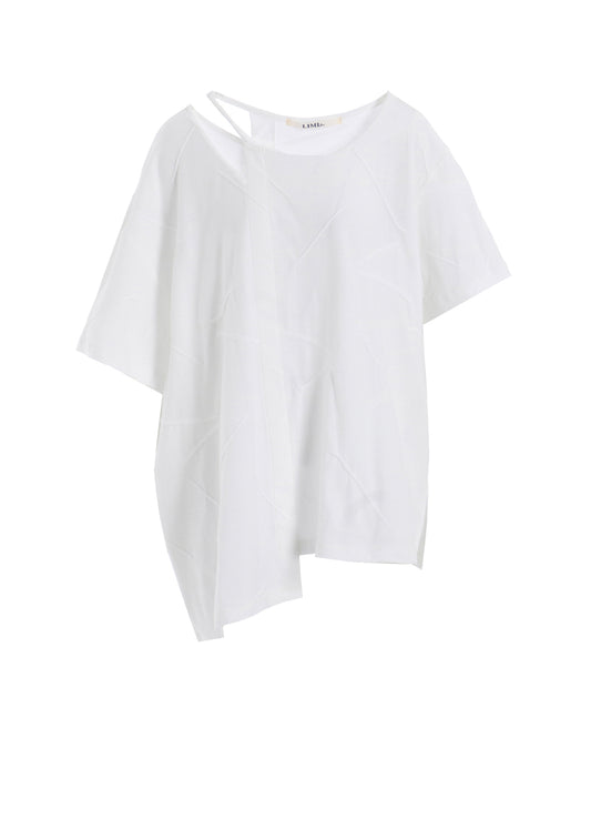 TUCK JACQUARD COMBINATION T-SHIRTS