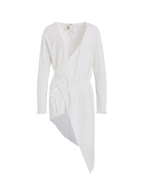 RIB STITCH HEM SQUARE CARDIGAN