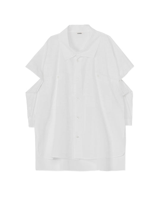 100/2 BROAD COTTON ELBOW SLIT LONG SHIRT