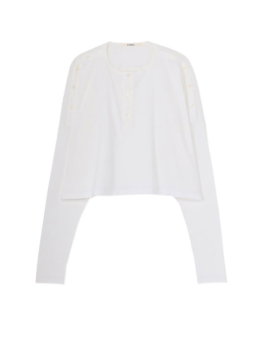 60/2 COTTON JERSEY OPEN SHOULDER T-SHIRT