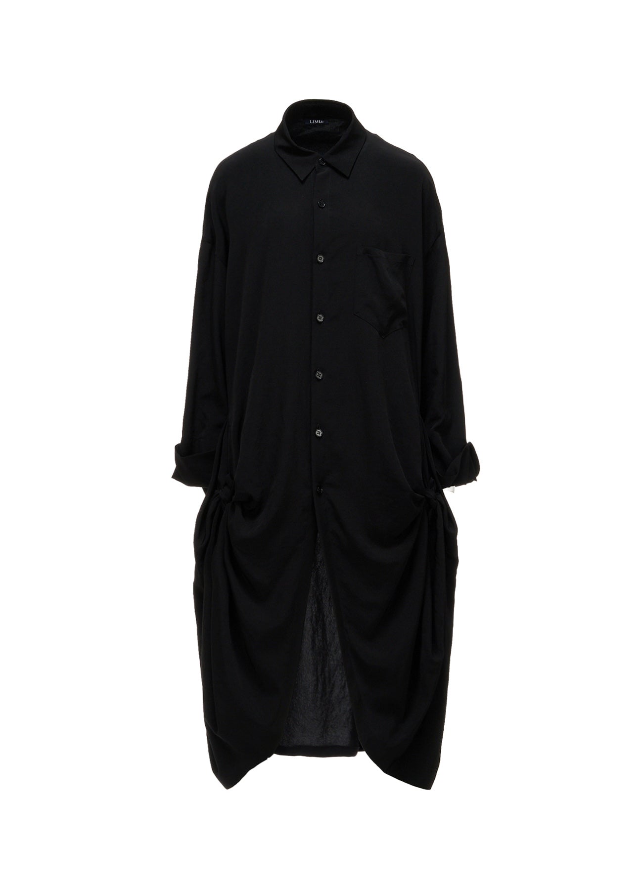 TA/PE CREPE DE CHINE SIDE-TIE LONG BLOUSE – THE SHOP YOHJI YAMAMOTO