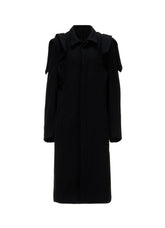 SHRINK SERGE PANELED SHOULDER COAT