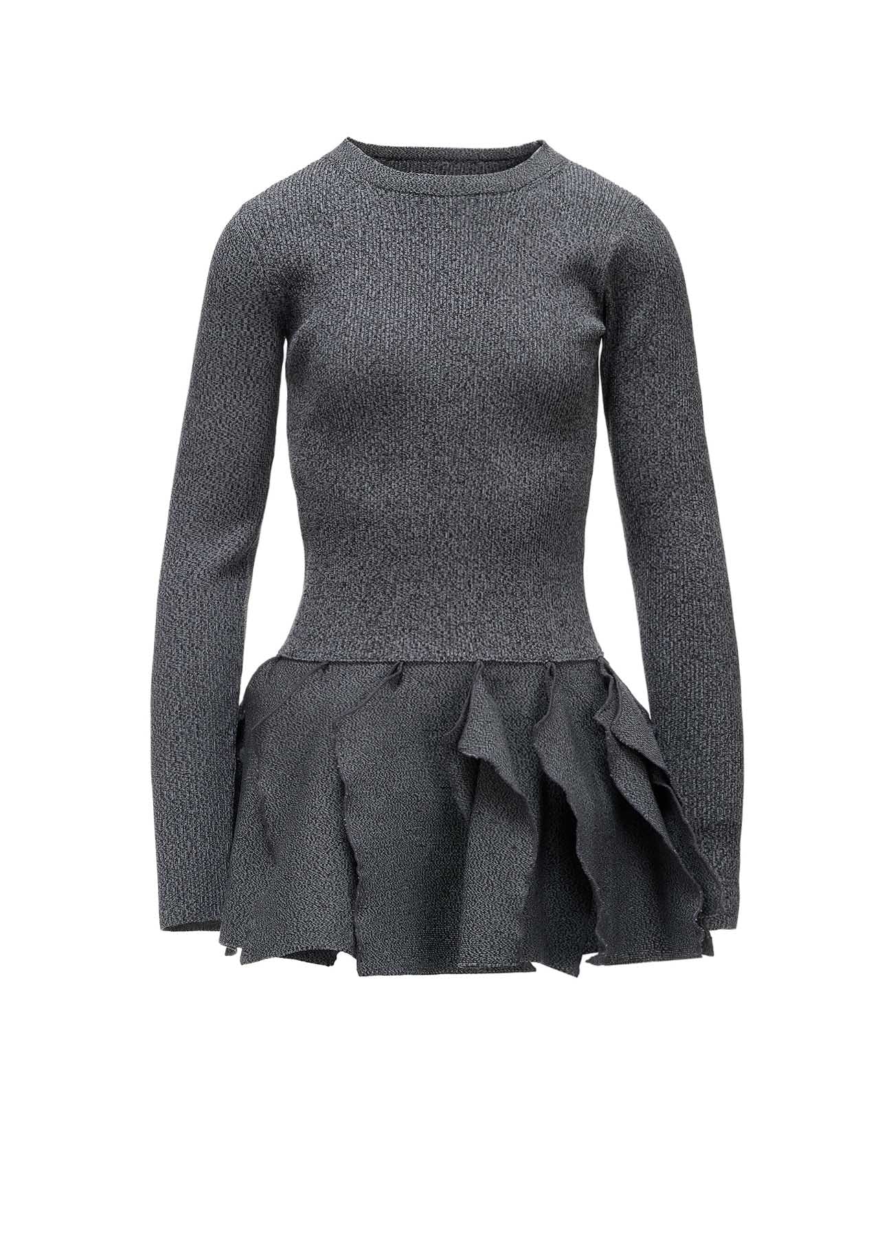 HIGH-GAUGE 3D KNIT FRILLED PULLOVER – THE SHOP YOHJI YAMAMOTO