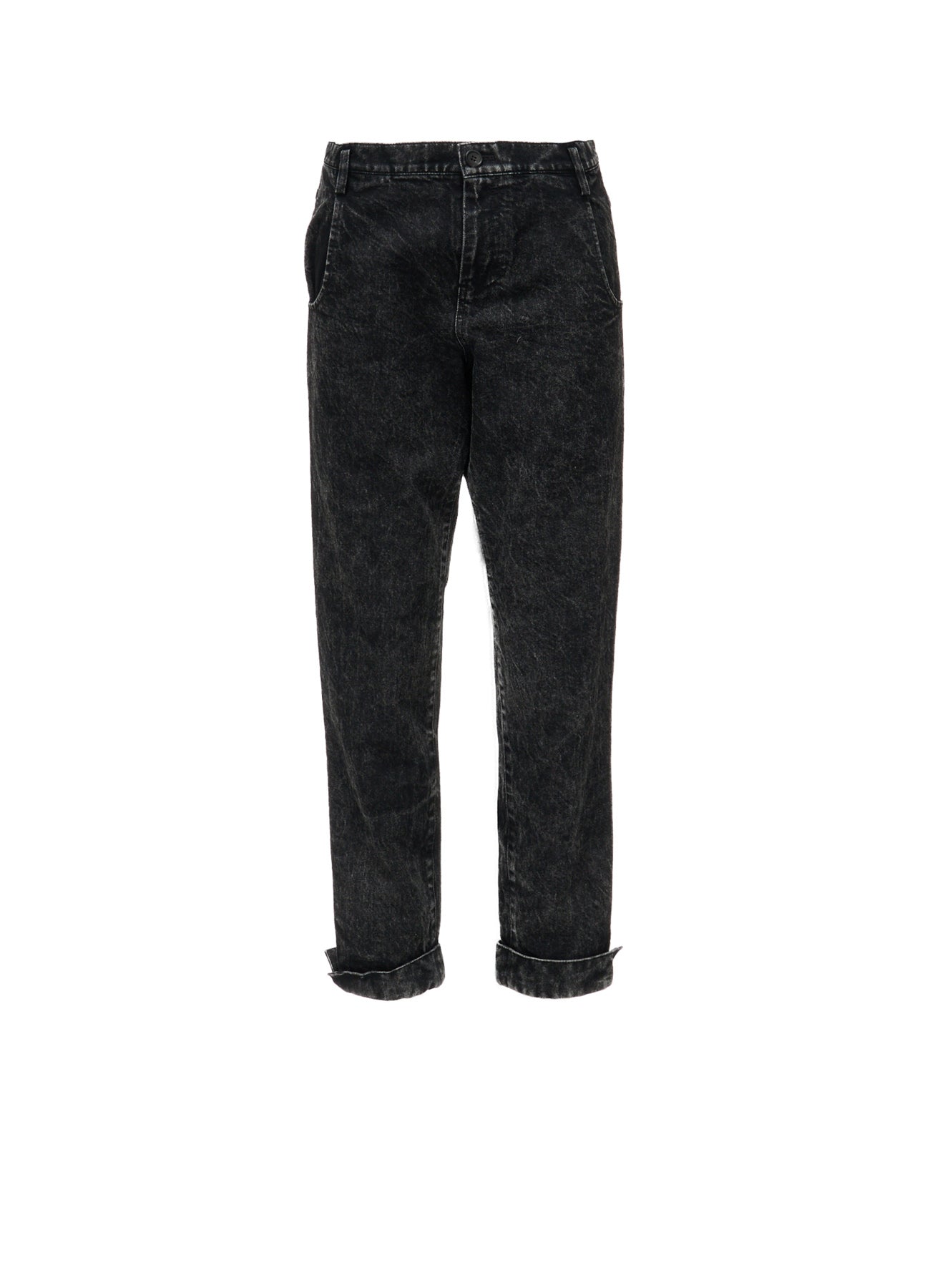 CHEMICAL BLEACHED DENIM CUFFED PANTS – THE SHOP YOHJI YAMAMOTO