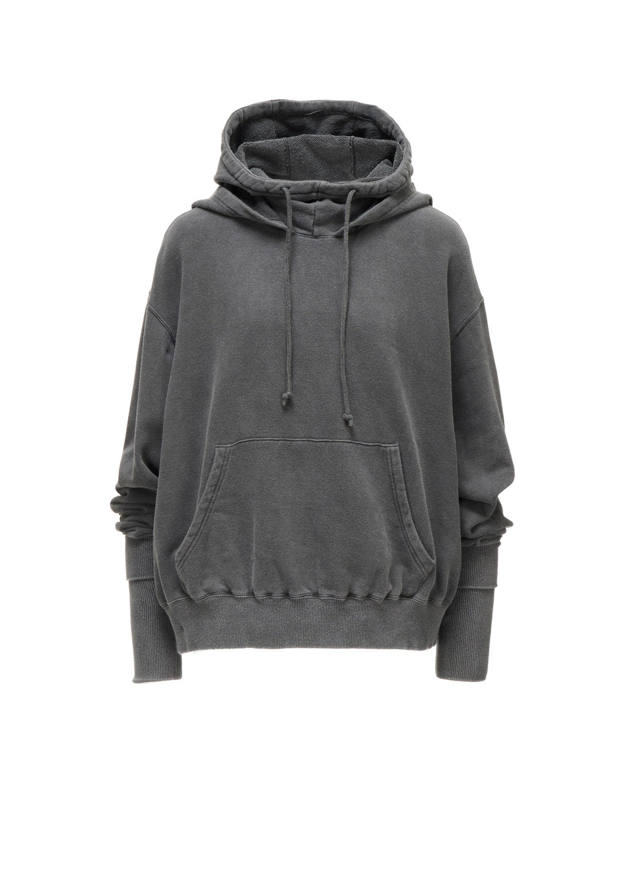 GARMENT DYED FRENCH TERRY DOUBLE HOOD PULLOVER – THE SHOP YOHJI