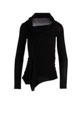 GAUZE STRETCH JERSEY DRAPED T