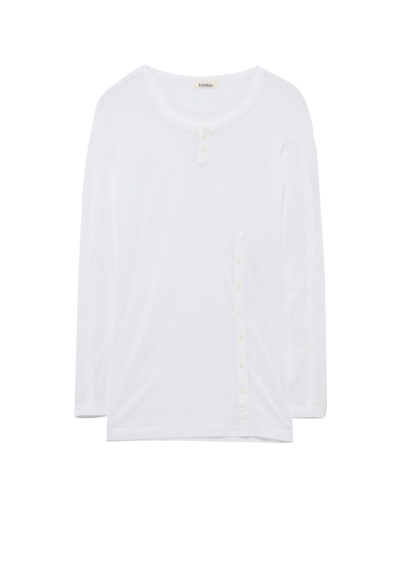 HIGH TWIST JERSEY KEY NECK BUTTON SLIT – THE SHOP YOHJI YAMAMOTO