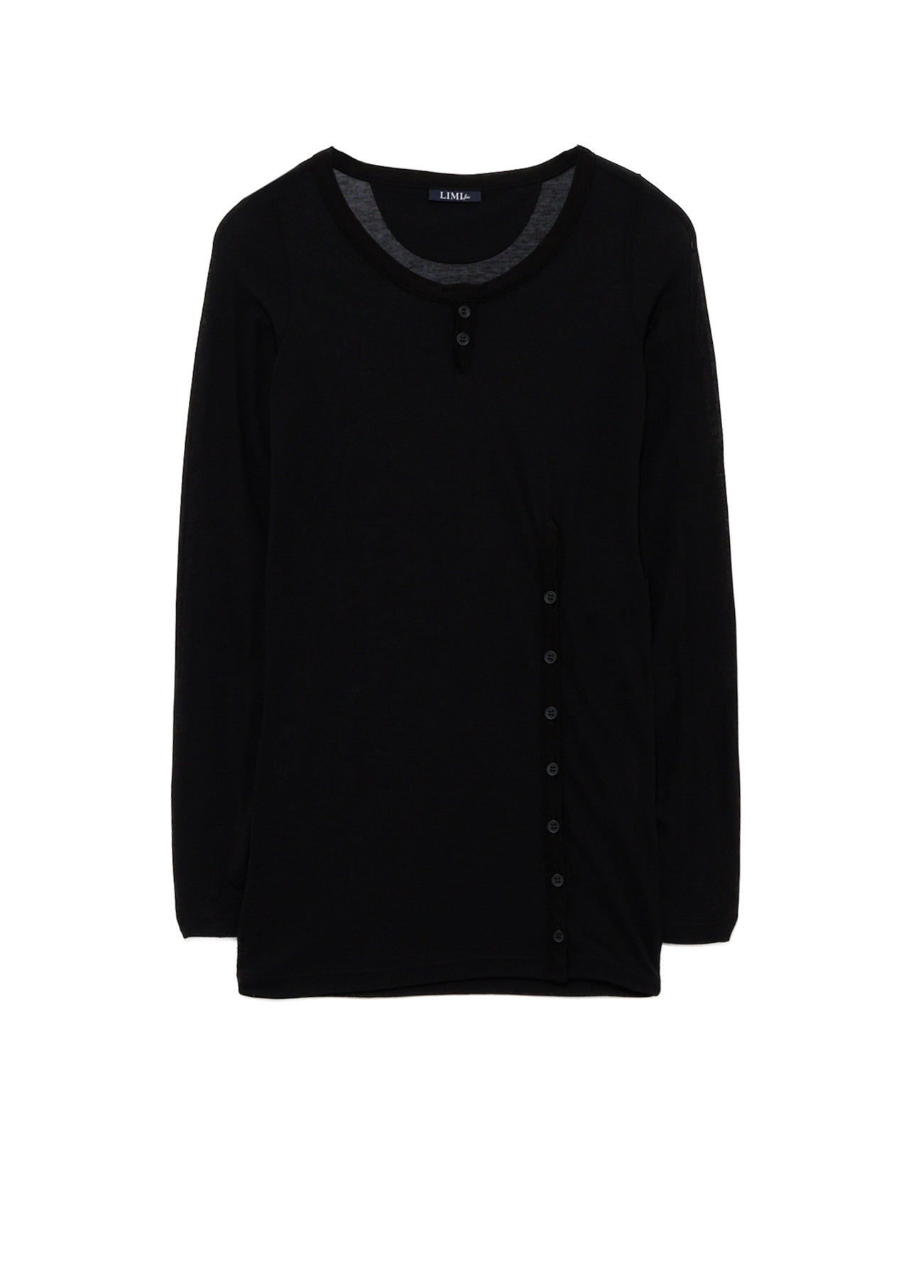 HIGH TWIST JERSEY KEY NECK BUTTON SLIT – THE SHOP YOHJI YAMAMOTO