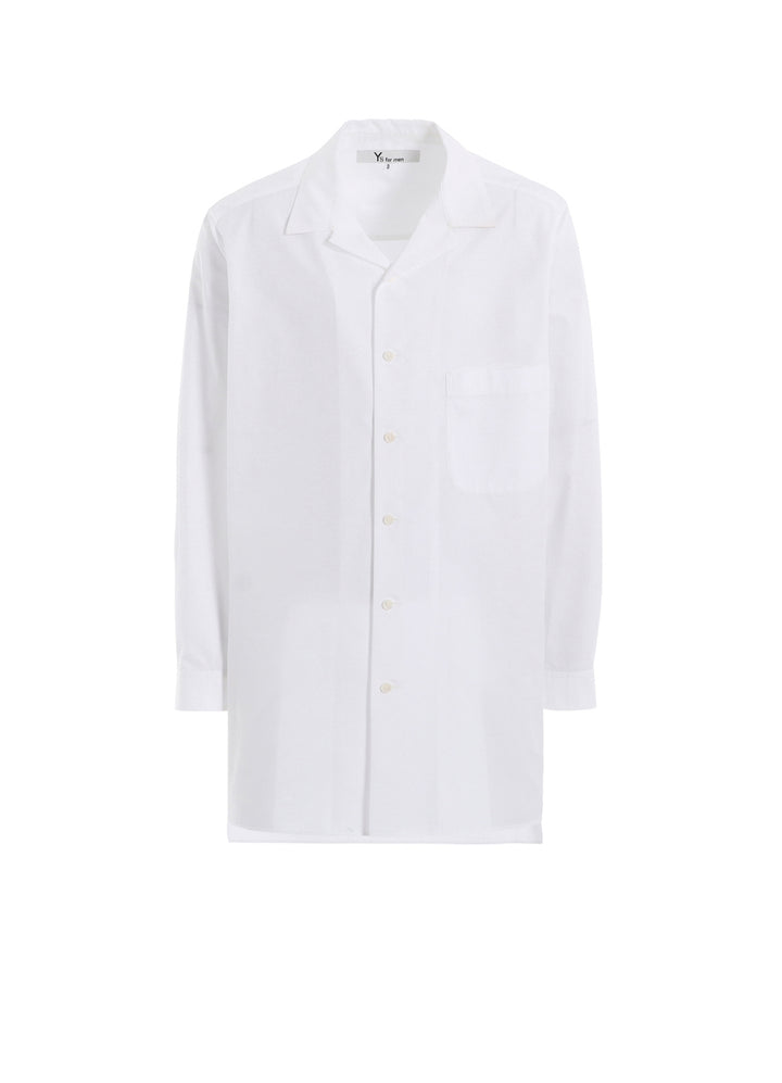 100/2 BROAD OPEN COLLAR SHIRT WITH LEFT CHEST POCKET