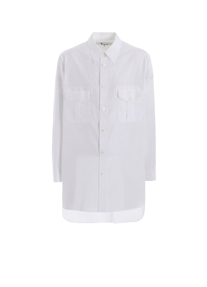 100/2 BROAD SHIRT WITH DOUBLE CHEST PATCH POCKETS