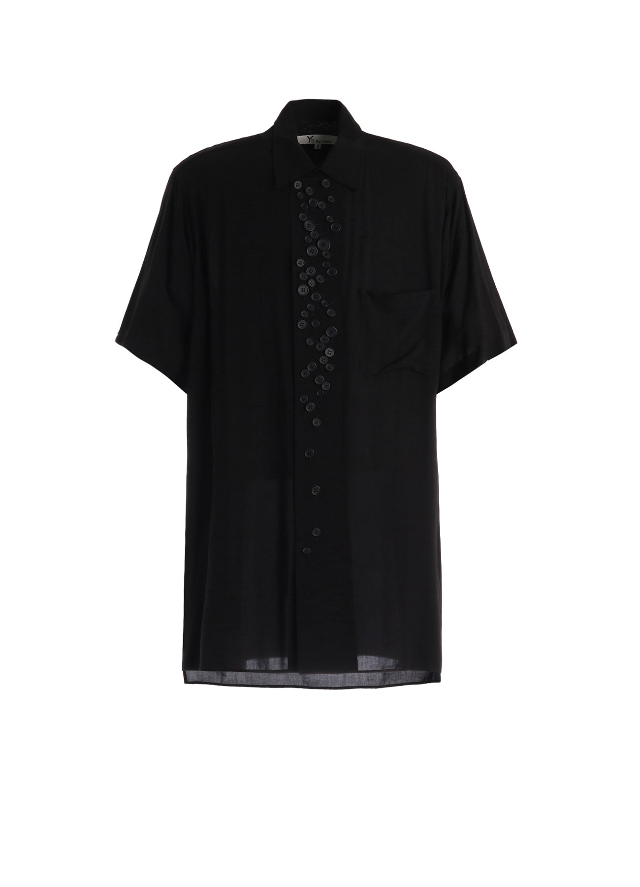 RAYON SHORT SLEEVE SHIRT WITH MANY BUTTONS – THE SHOP YOHJI YAMAMOTO