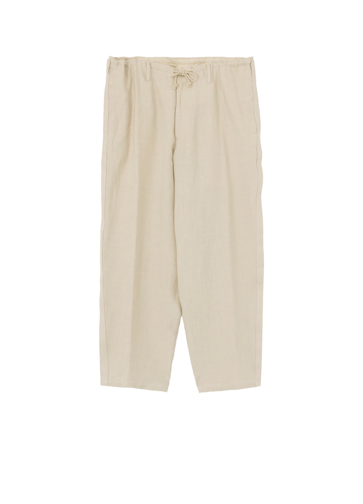 UN-DYED LINEN TWILL SIDE TAPE PANTS