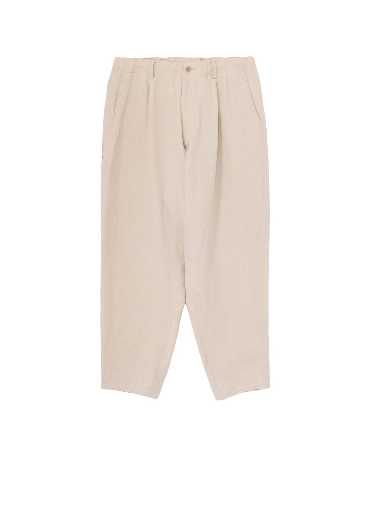 PIECE UNIQUE】UN-DYED LINEN TWILL SIDE-ZIP PANTS – THE SHOP YOHJI