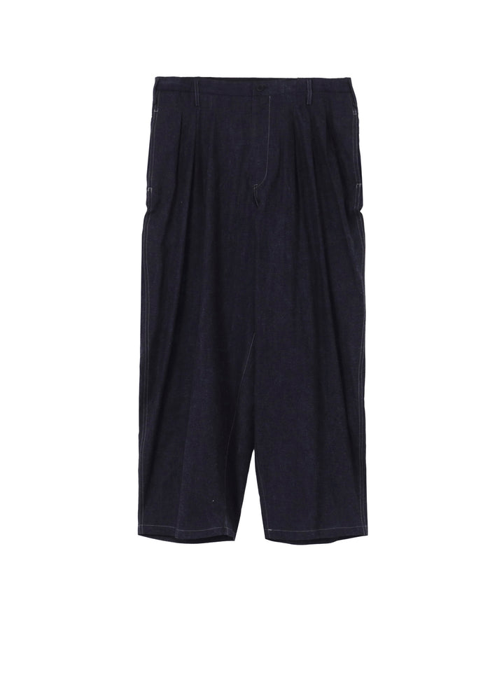 INK-DYED HOUNDSTOOTH 12 TUCKS PANTS